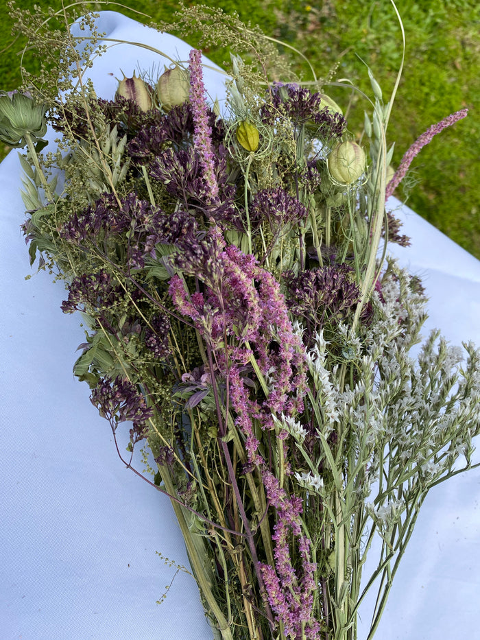 Victorian Spring dried floral bouquet arrangement