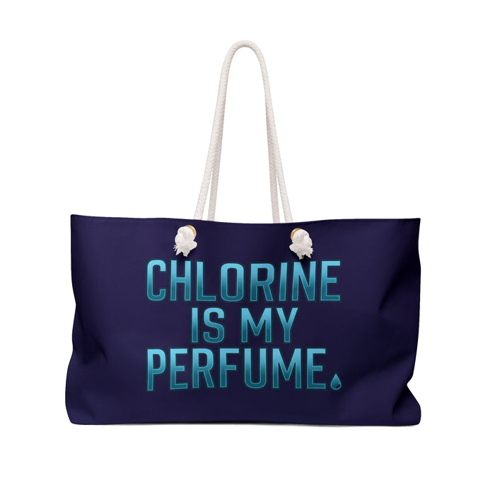 Weekender Bag — "Chlorine Is My Perfume" Swim Team Travel Tote