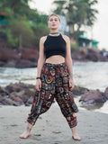 Women's Abstract Graphic Vintage Hippy Harem Pants For Dance image 1