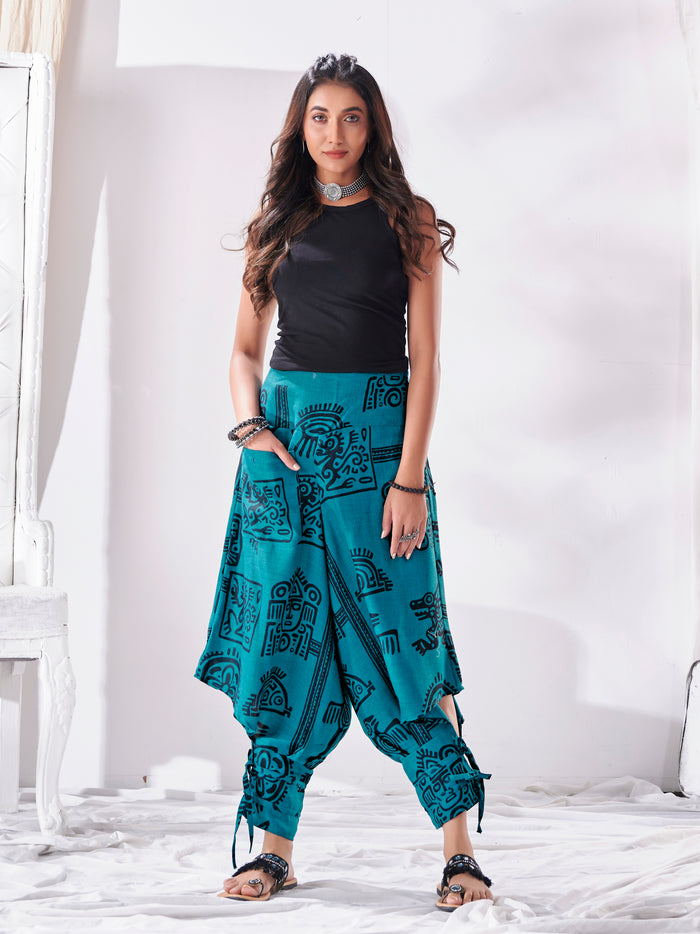 Women's Arabian Afghani Harem Boho Pants image 1