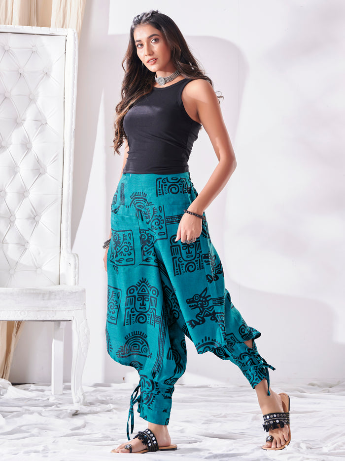 Women's Arabian Afghani Harem Boho Pants image 2