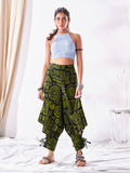 Women's Arabic Neon Green Boho Baggy Harem Track Pant image 1