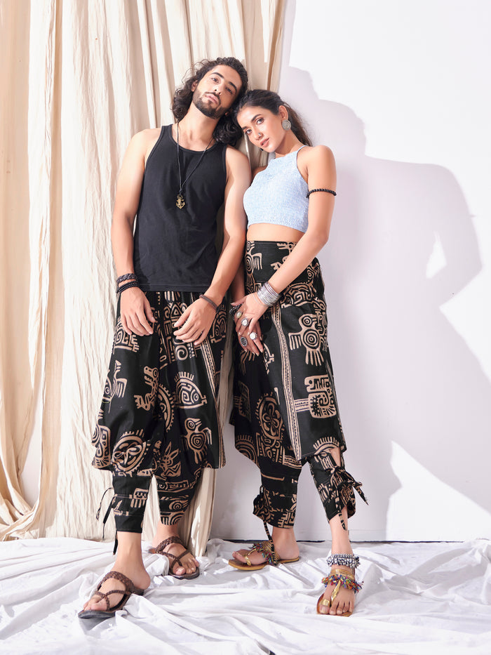 Buy Women's Hippy Harem Pants Unisex Hippie Boho Dance Yoga Traveller Track Pant