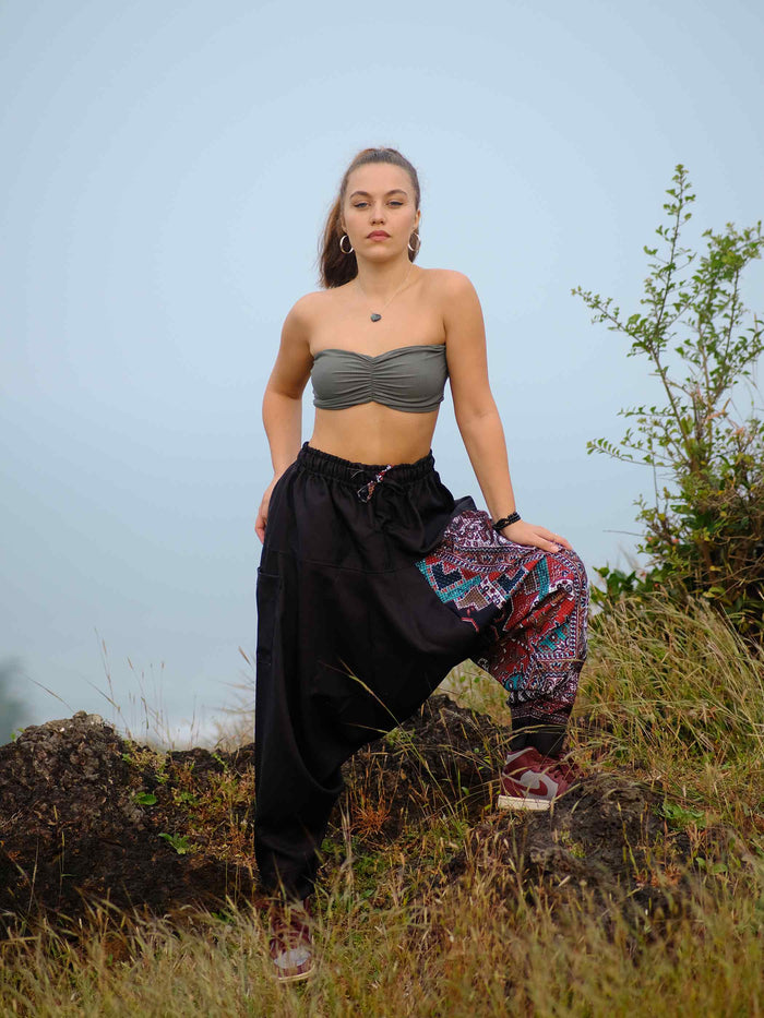 Women's Boho Rage Flare Hippy Balloon Harem Pants for Travel Dance Yoga image 1