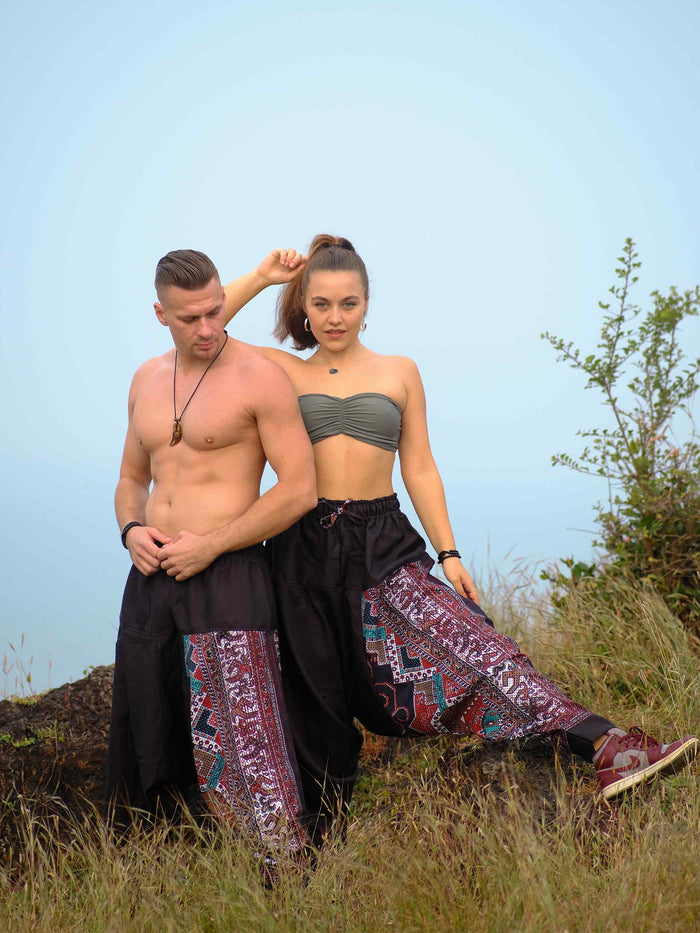 Women's Boho Rage Flare Hippy Balloon Harem Pants for Travel Dance Yoga image 7