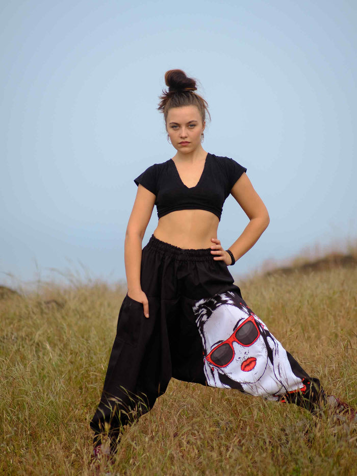 Women's Bold Chic Travel Genie Pants Bohemian Hippy Harem Pants For Dance Yoga image 2