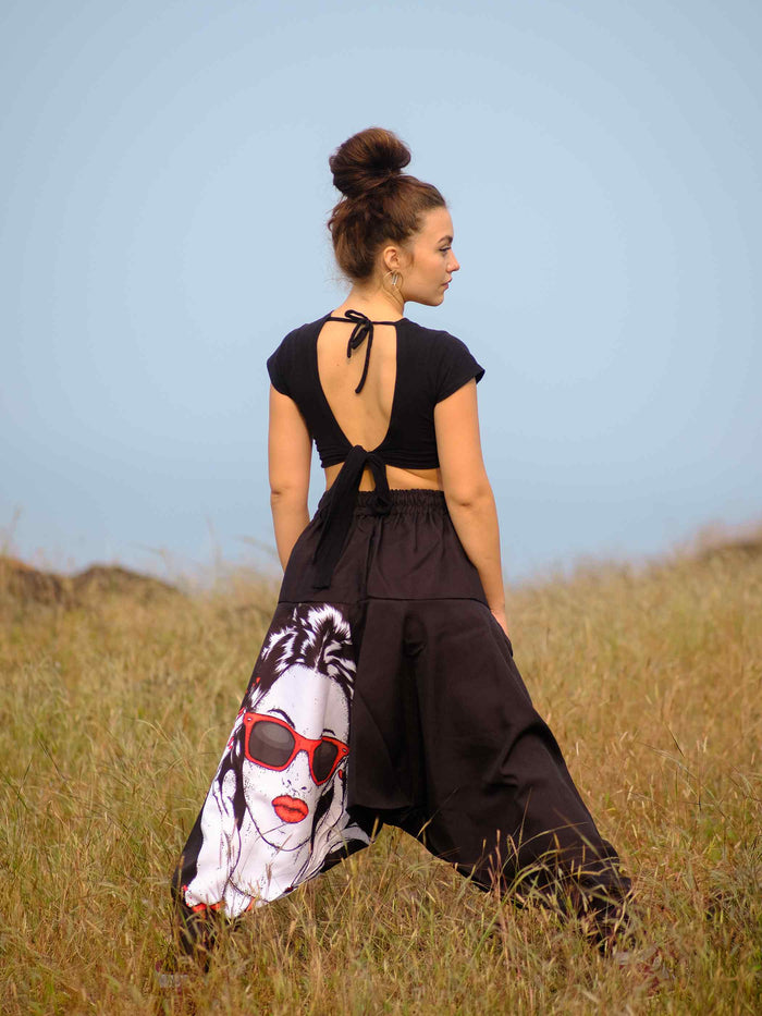 Women's Bold Chic Travel Genie Pants Bohemian Hippy Harem Pants For Dance Yoga image 4