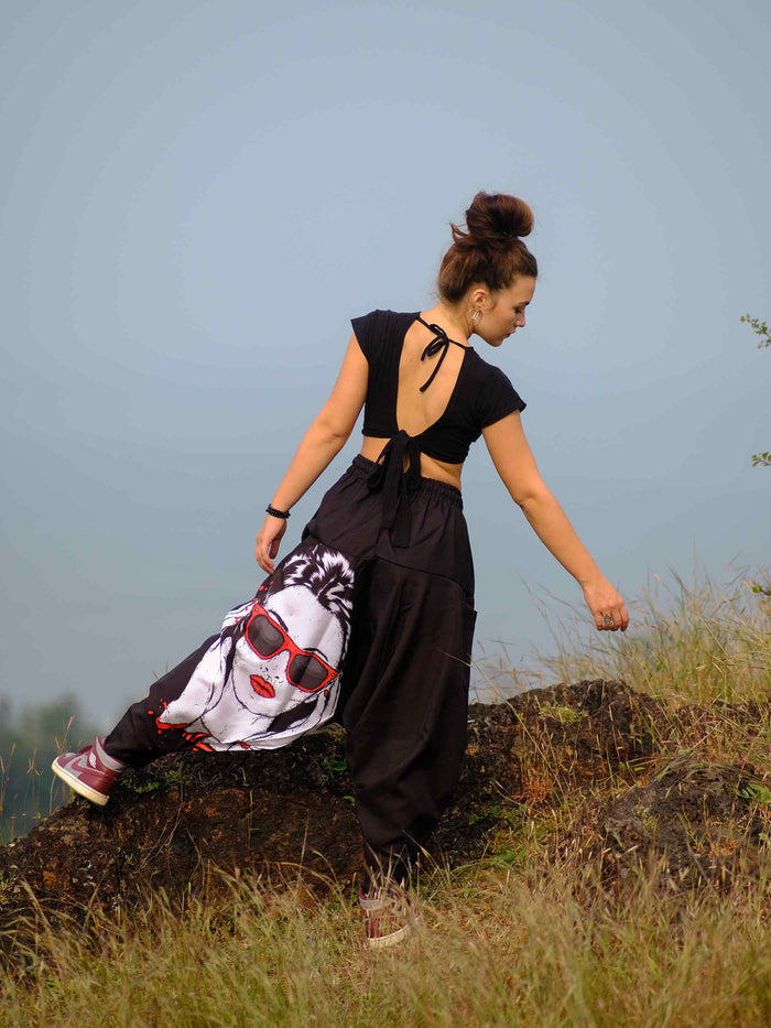 Women's Bold Chic Travel Genie Pants Bohemian Hippy Harem Pants For Dance Yoga image 6