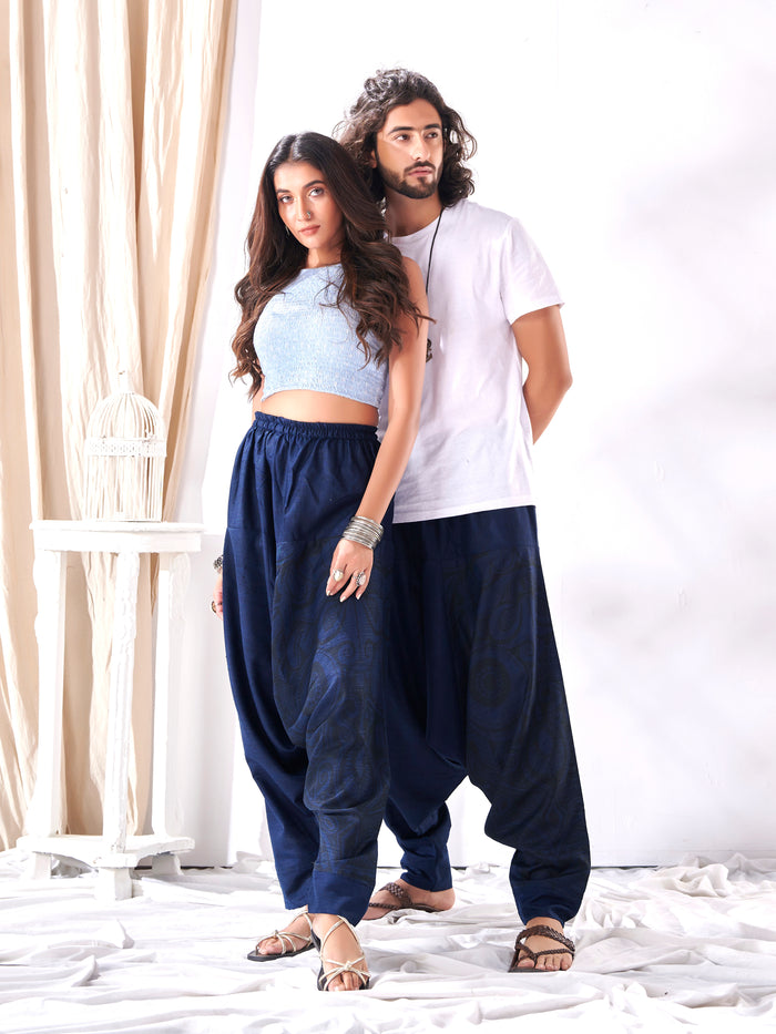 Buy Women's Casual Hippy Boho Baggy Tibetan Harem Pant For Yoga Dance Travel Unisex Track