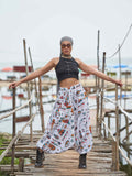 Women's Evil Eye Hippy Baggy Aladdin Bohemian Harem Pants For Travel Dance Yoga image 1