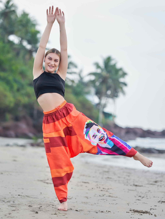 Buy Women's Fierce Lion Bohemian Hippy Harem Pants For Yoga Unisex Travel Pants