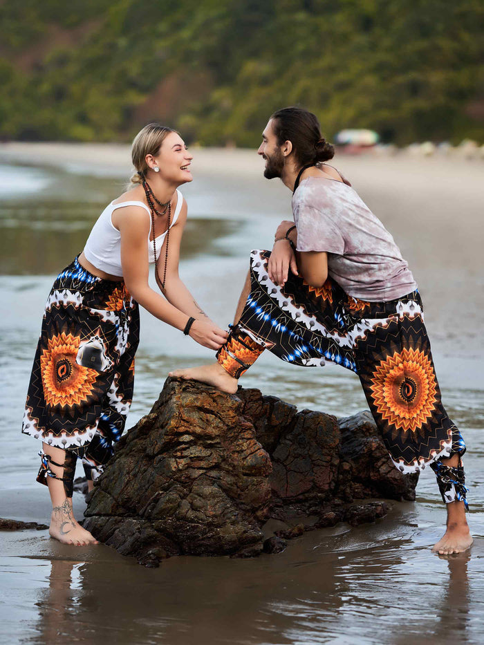 Buy Women's Flashy Flower Harem Unisex Pants For Dance Yoga and Travel