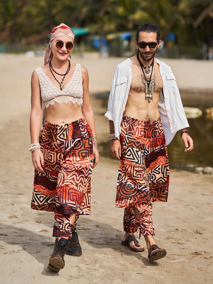 Buy Women's Flowy Graphic Printed Hippy Harem Pants For Travel Yoga Dance
