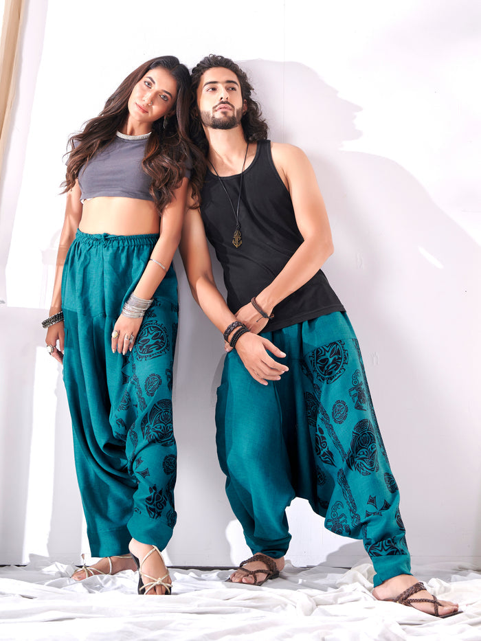 Women's Funky Tribal Art Afghani Hippy Harem Pant image 6
