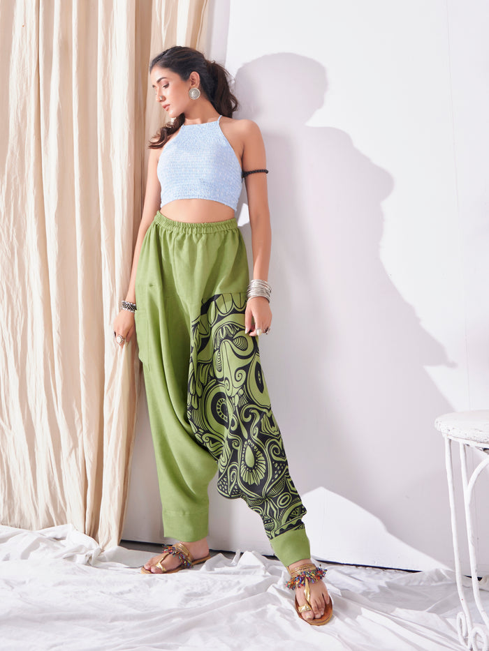 Women's Hippy Boho Harem Pants For Yoga Dance Unisex Travel image 5