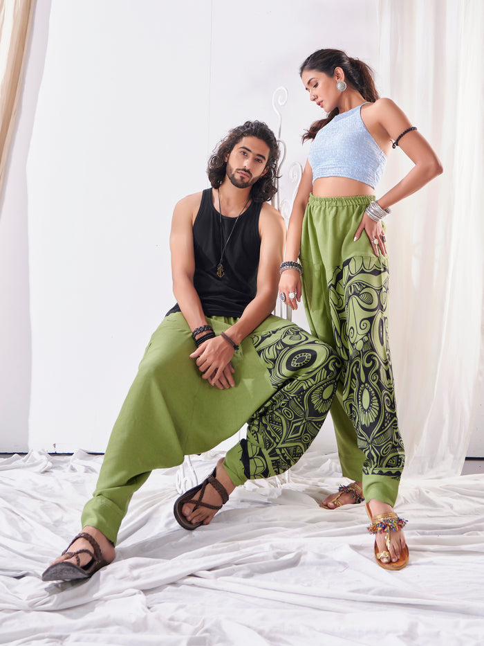 Women's Hippy Boho Harem Pants For Yoga Dance Unisex Travel image 6