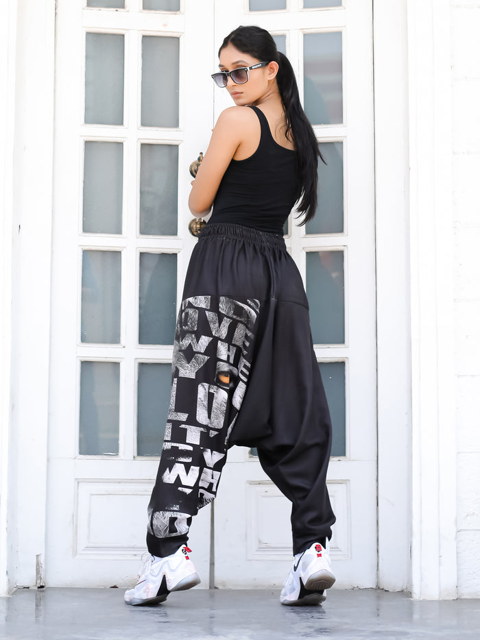 Women's King Lion Print Baggy Aladdin Harem Pants For Travel Dance Yoga