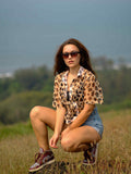 Women's Leopard Cheetah  Print Travel Shirt