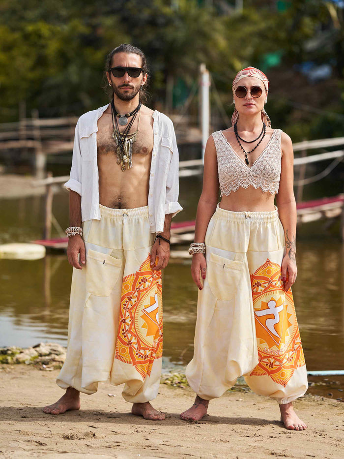 Women's Mandala Print Dhoti Balloon Harem Pants For Travel Yoga Dance image 5