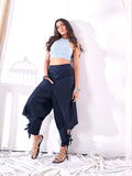 Buy Women's Navy Blue Stylish Gelyu Hippie Boho Harem Pants For Yoga Dance Travel Unisex Track Pant