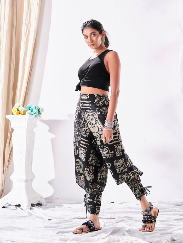 Women's Tribal Art Print Genie Hippy Looks Harem Pants image 4