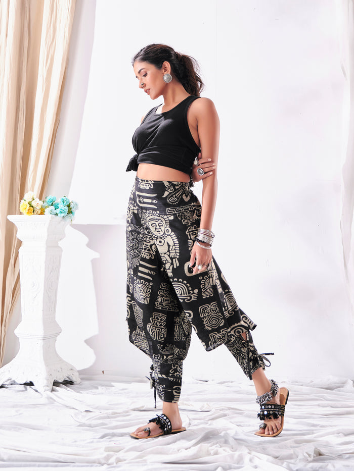 Women's Tribal Art Print Genie Hippy Looks Harem Pants image 5