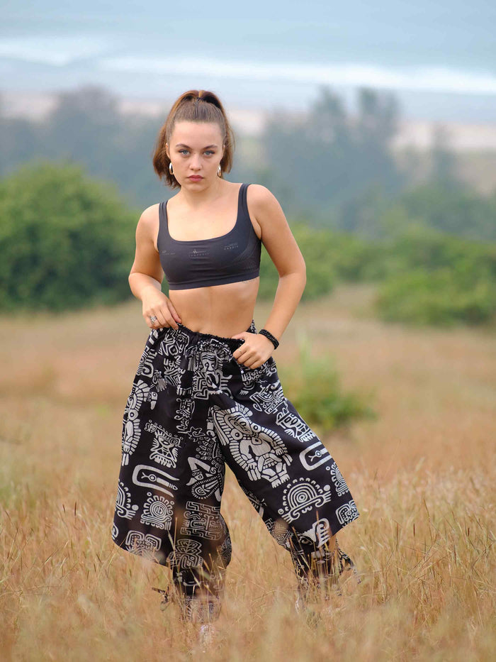 Women's Tribal Print Baggy Hippy Boho Harem Pants For Travel Dance Yoga image 3