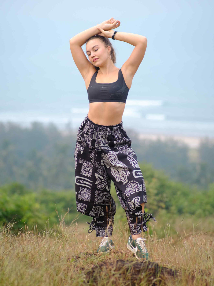 Women's Tribal Print Baggy Hippy Boho Harem Pants For Travel Dance Yoga image 5