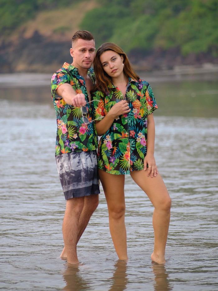 Women's Tropical Harmony Printed Travel Net Shirt