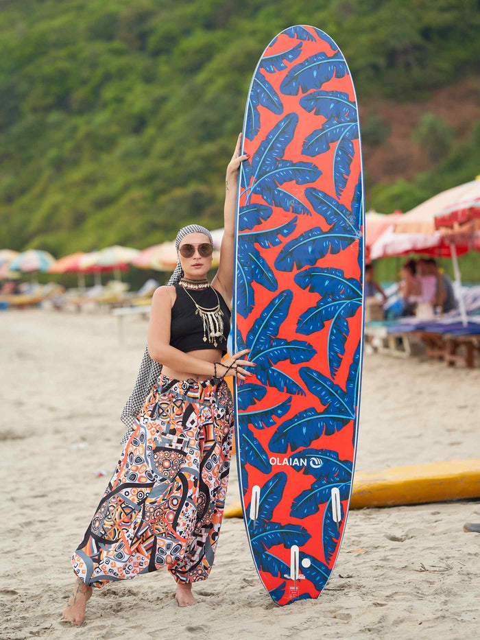 Buy Women's Wide-Open Geometric Dhoti Baggy Harem For Dance Yoga Travel