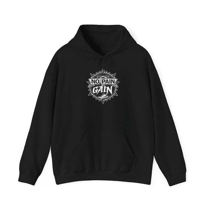 Workout Hoodie - No Pain No Gain Mid-Weight Cotton-Poly - alternate view