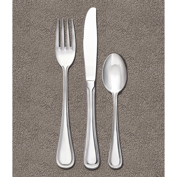 World Tableware Brandware 164 027 McIntosh 7 7/8" 18/0 Stainless Steel Heavy Weight Dinner Fork - 12/Pack
