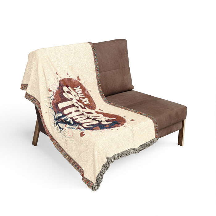 Woven Cotton Throw Blanket - Home Decor - lifestyle view