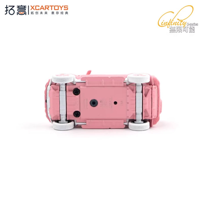Xcartoys 1:64 icar V23 pink plush Collection Miniature DieCas Model Car