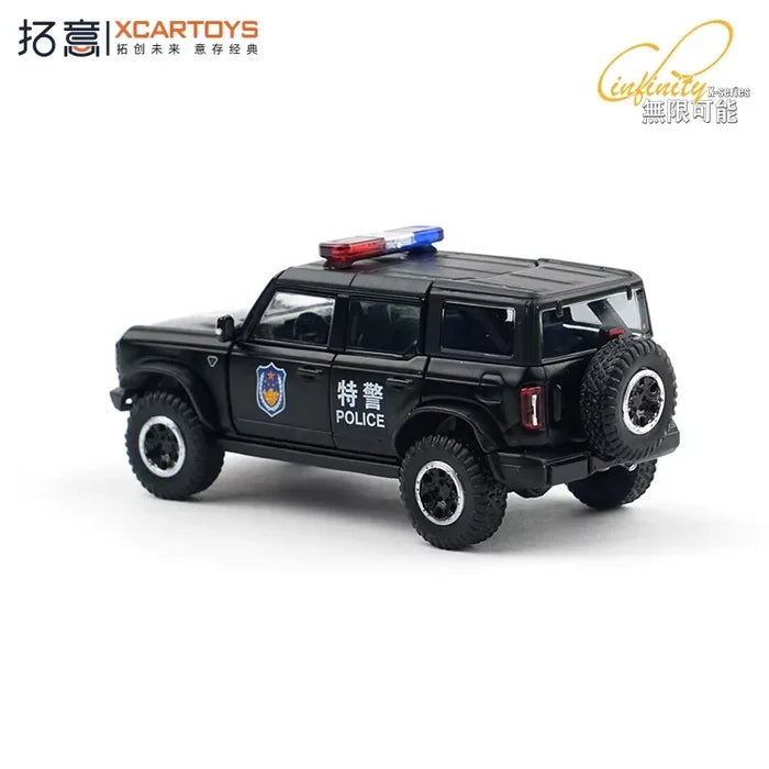 Xcartoys 1:64 Police Tactical Vehicle 6th Generation Bronco Die-Cast Car Model Miniature Gifts