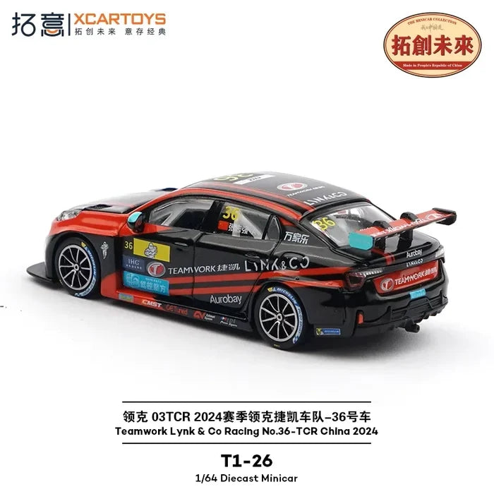 Xcartoys 1:64 Teamwork Lynk & Co Racing No.36-TCR China 2024 Die-Cast Car Models