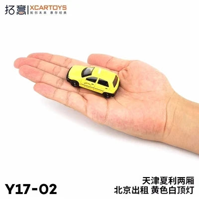 XCarToys x  Pop Race 1:64 Daihatsu TIANJIN XIALI Taxi TJ7100 Taxi Yellow Diecast Model Car