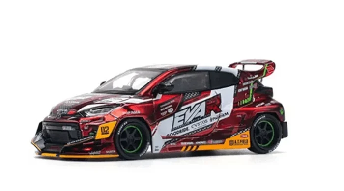 Xcartoys x POP RACE 1:64 EVA RT PRODUCTION MODEL-02 GOODRIDE GR YARIS Diecast Model Car