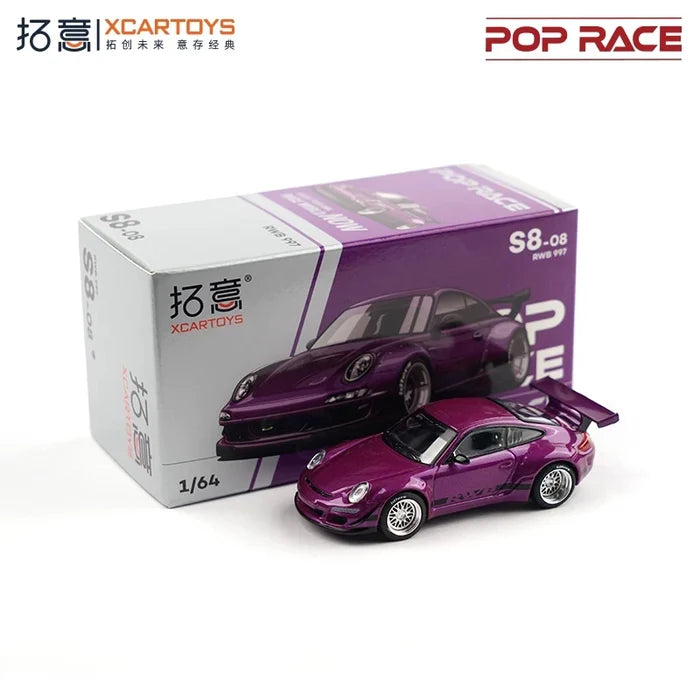 Xcartoys x POP RACE 1:64 RWB 997 Die-Cast Car Model Miniature Gifts