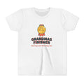 Youth Tee - "Grandmas Finisher" Medal Design (Cheering Loud Since Day One)