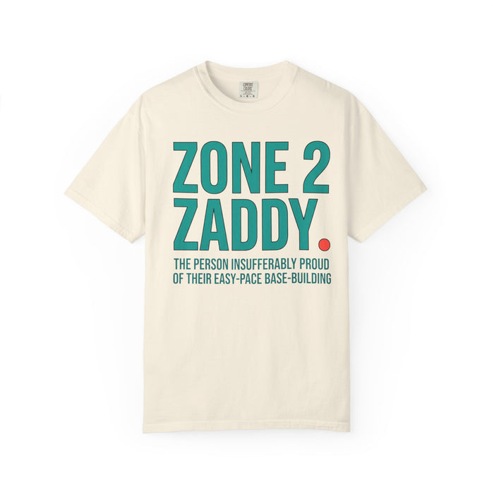 Zone 2 Zaddy. T-Shirt — Funny Base-Building Triathlon Tee