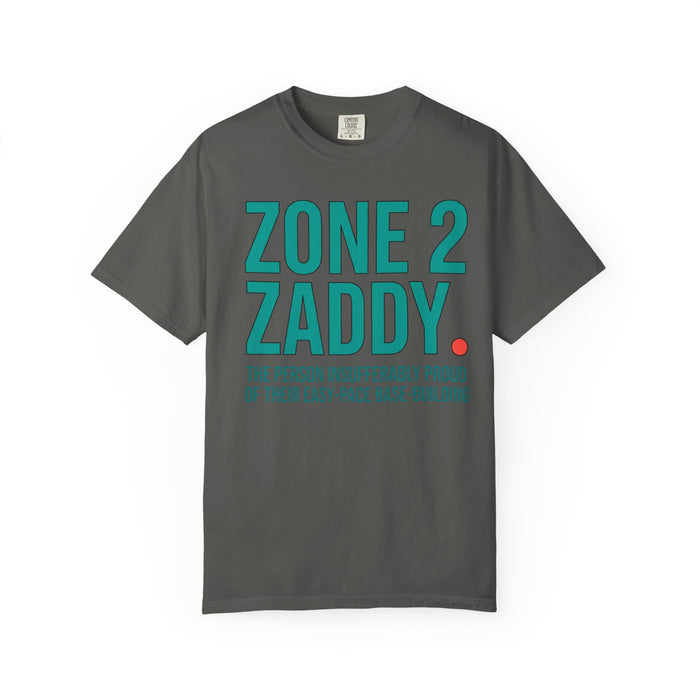 Zone 2 Zaddy. T-Shirt — Funny Base-Building Triathlon Tee