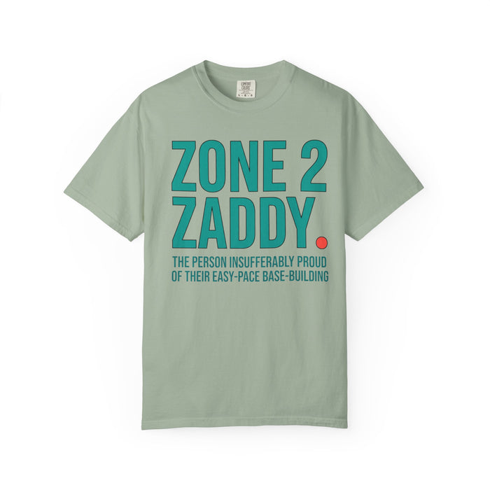 Zone 2 Zaddy. T-Shirt — Funny Base-Building Triathlon Tee