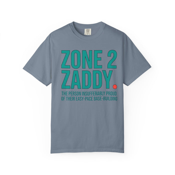 Zone 2 Zaddy. T-Shirt — Funny Base-Building Triathlon Tee